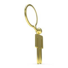 3d man with talk bubbles isolated over a white background. 3d rendering.