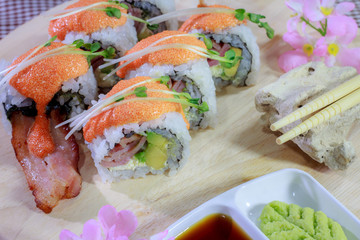 The make sushi roll at  home simple
