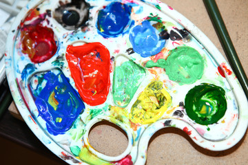 Color palette of paint