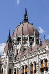 Obraz premium The Parliament building in Budapest, Hungary. Architectural details.