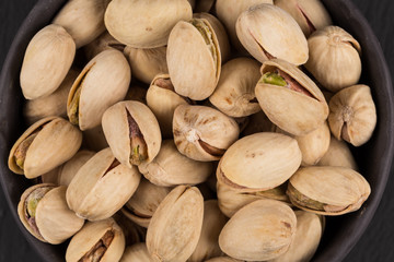 Pistachio nuts in bowl