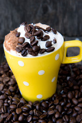 Coffee with whipped cream
