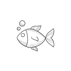 Small fish sketch icon.