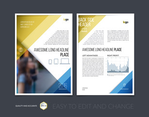 Brochure template layout, cover design annual report, magazine,
