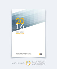 Cover design, flyer, leaflet, with modern abstract geometric bac