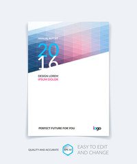 Cover design, flyer, leaflet, with modern abstract geometric bac