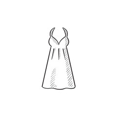 Sarafan sketch icon.