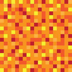 Abstract vector block texture orange. Pixel yellow background