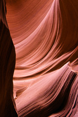 Obraz premium Sand scoured rocks in lower Antelope Canyon