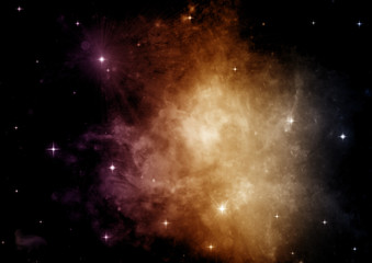 galaxy in a free space