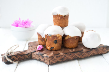 Rum baba with sugar fondant
