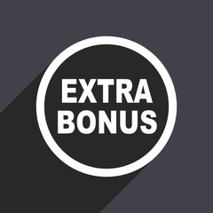Flat design gray modern web extra bonus vector icon