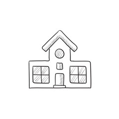 Building sketch icon.