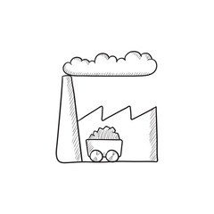 Factory sketch icon.