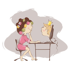 Dreams of a prince on the Internet/ A woman wants to meet with the prince on a dating site