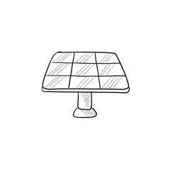 Solar panel sketch icon.