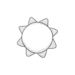 Sun sketch icon.