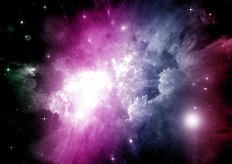 galaxy in a free space