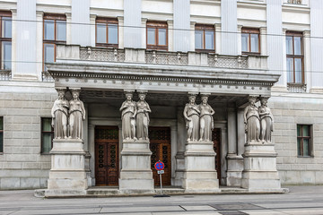 Fototapeta premium Historic building of the Austrian Parliament in Vienna, Austria.