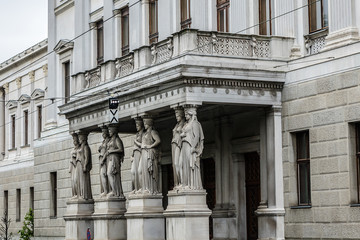 Obraz premium Historic building of the Austrian Parliament in Vienna, Austria.