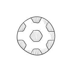 Soccer ball sketch icon.