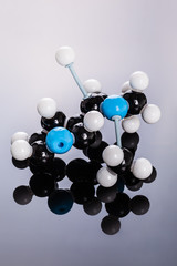 Nicotine molecular structure model