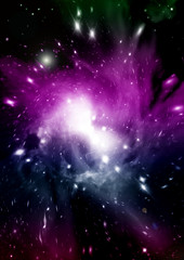 galaxy in a free space