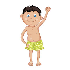 Cute little boy with swimsuit