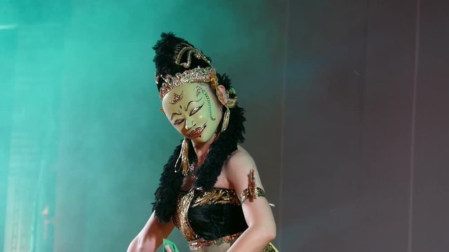Dancers preforming Javanese traditional dance 
