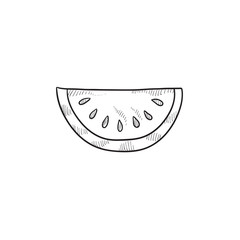 Melon sketch icon.