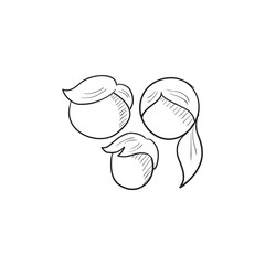 Family sketch icon