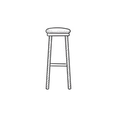 Barstool sketch icon.