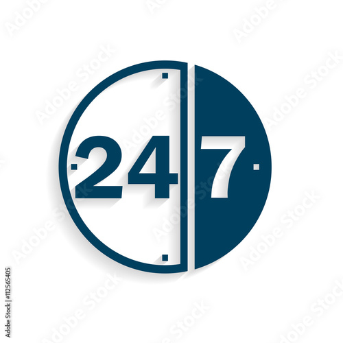 "24 7 icon" Stock image and royalty-free vector files on Fotolia.com