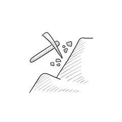 Mining sketch icon.