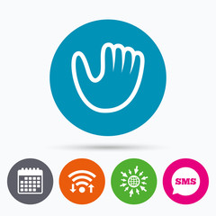 Baseball glove sign icon. Sport symbol.