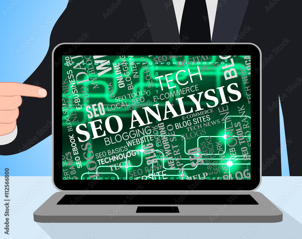 Poster seo analysis shows search engines and analytic