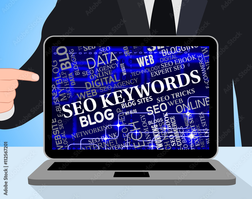 Poster seo keywords shows search engines and computing