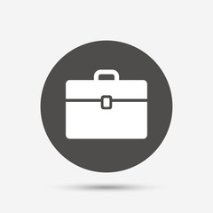Case sign icon. Briefcase button.
