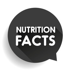 Nutrition facts label sign vector