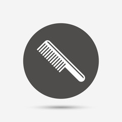 Comb hair sign icon. Barber symbol.