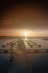 Harbor Sunset with no Boats