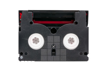 Fototapeta premium MiniDV video cassette on white background