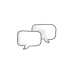 Speech squares sketch icon.