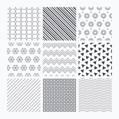 Ornament, stars and diagonal lines textures.