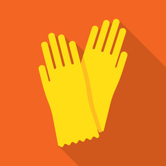 Yellow glove for hygiene cleaning