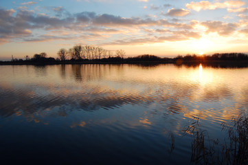 Reflection of clouds in water