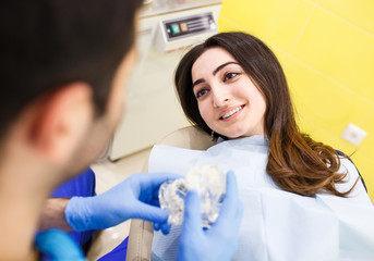 The patient at the dentist.