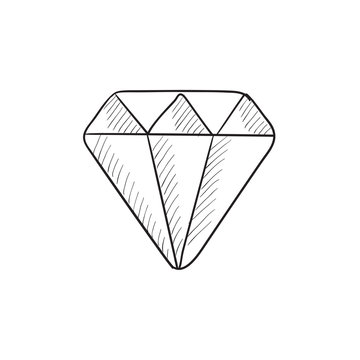 Diamond sketch icon.