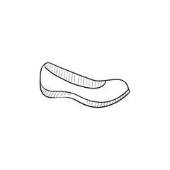 Female shoe sketch icon