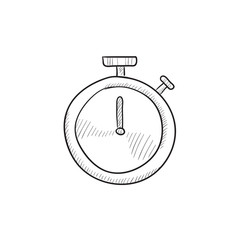 Stopwatch sketch icon.